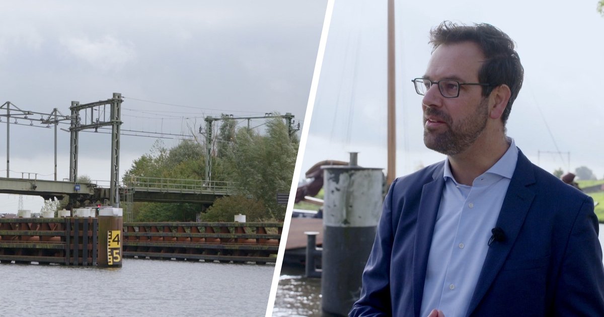 Friese binnenschippers teleurgesteld dat oude spoorbrug bij Leeuwarden voorlopig niet vervangen word